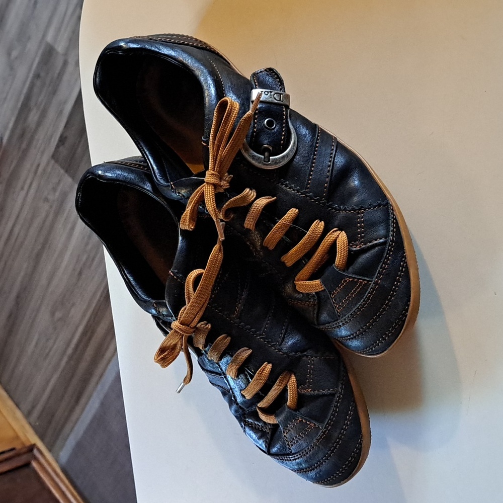 Womens Dior Black Leather Casual Shoes